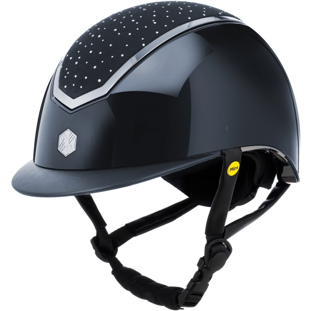 2026 Charles Owen Unisexe Kylo Cristal Avec Norme MIPS Casque De Monter Peak Riding KYLOC - Navy Gloss / Silver